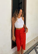 Jupe Najah Linen - Orange