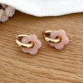 Pendientes de aro “Flora” de acero nude-Pendientes-instants-plaisirs-Instants Plaisirs | Joyas
