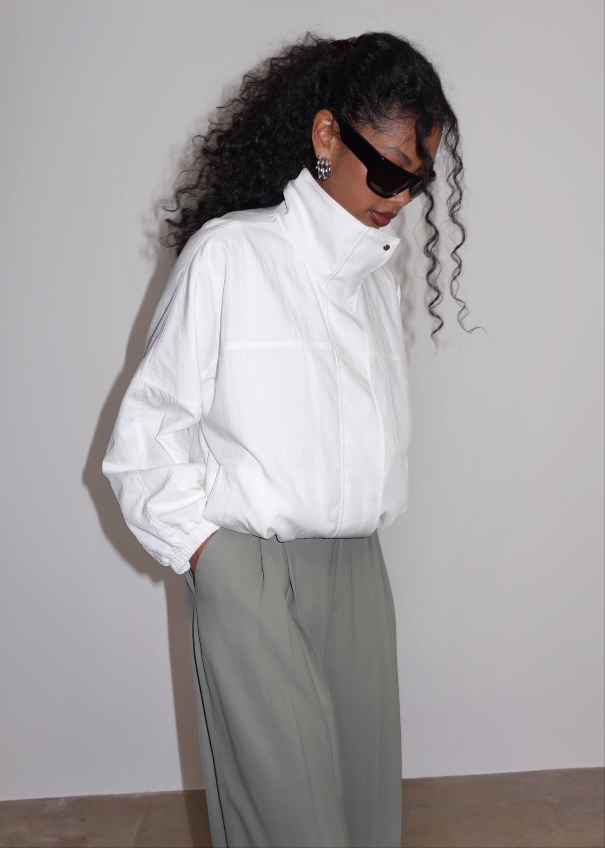 Coupe-Vent Carter High Neck – Ivory