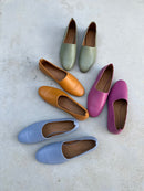 Slip-On de piel azul-gris - Lachoix