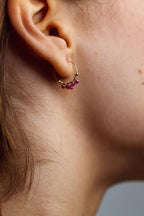 Mini Créoles Priya - Rubis
