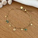 Bracelet "Trèfle" vert acier-Bracelet-Instants Plaisirs | Bijoux-Instants Plaisirs | Bijoux