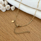 Collier "Coquillage" blanc acier-Colliers-Instants Plaisirs • Bijoux-Instants Plaisirs | Bijoux