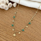 Collar “Trébol” de acero verde-Collares-Instants Plaisirs • Joyas-Instants Plaisirs | Joyas