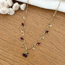 Collier "Cerise" bordeaux acier-Colliers-Instants Plaisirs • Bijoux-Instants Plaisirs | Bijoux