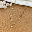 Collier "Tortue" vert acier-Colliers-Instants Plaisirs • Bijoux-Instants Plaisirs | Bijoux