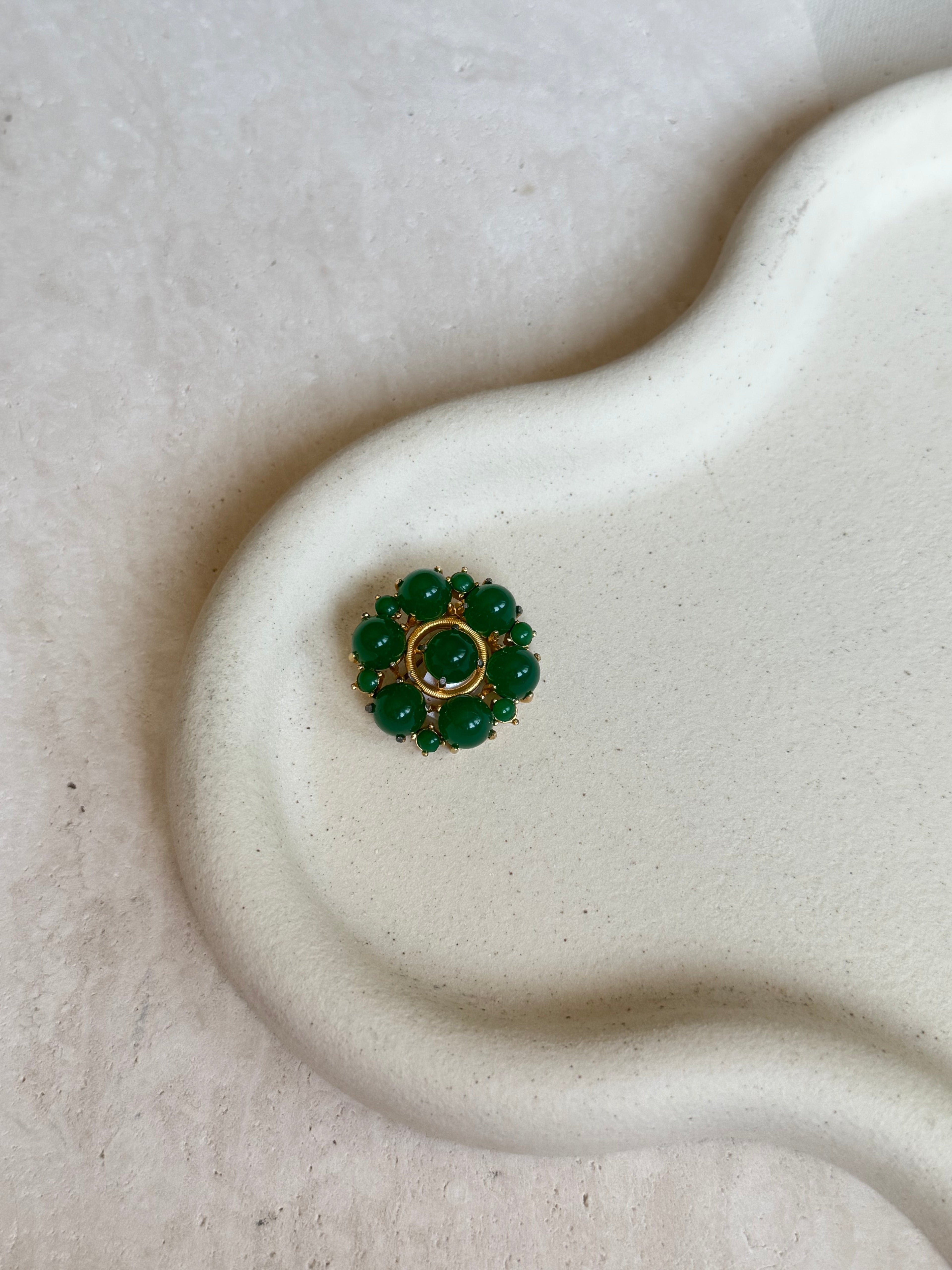 Broche de esfinge verde vintage