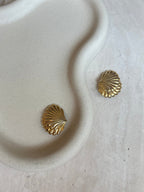 Boucles D’Oreilles Vintage Coquillages Dorés
