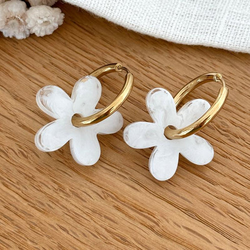 Créoles "Maria" blanc acier-Boucles d'oreilles-instants-plaisirs-Instants Plaisirs | Bijoux