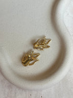 Vintage Orena Gold-Tone Leaf Earrings