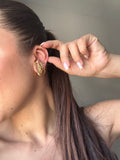 Vintage Orena Gold-Tone Leaf Earrings