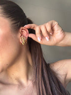 Vintage Orena Gold-Tone Leaf Earrings