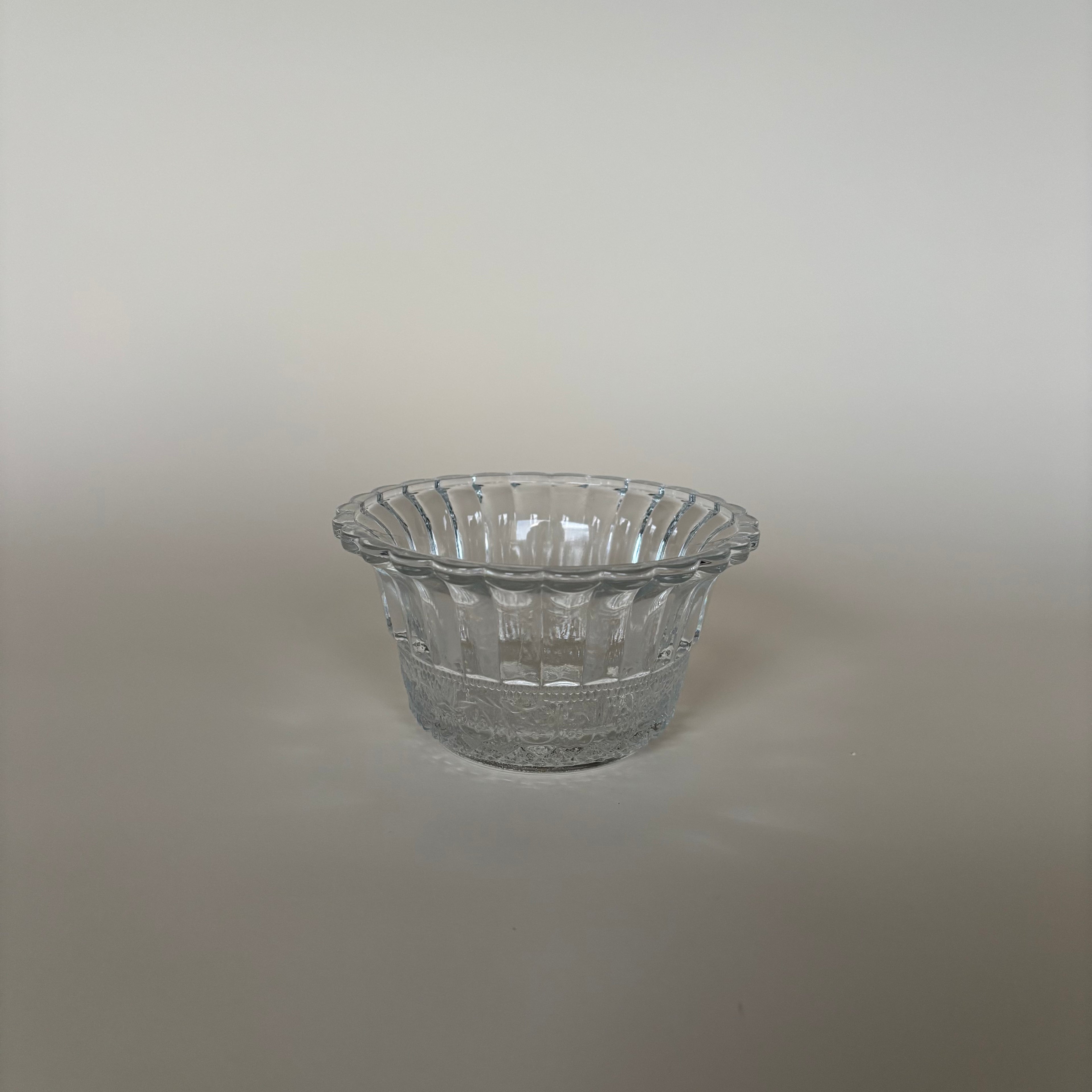 Cuenco De Cristal Tallado Vintage