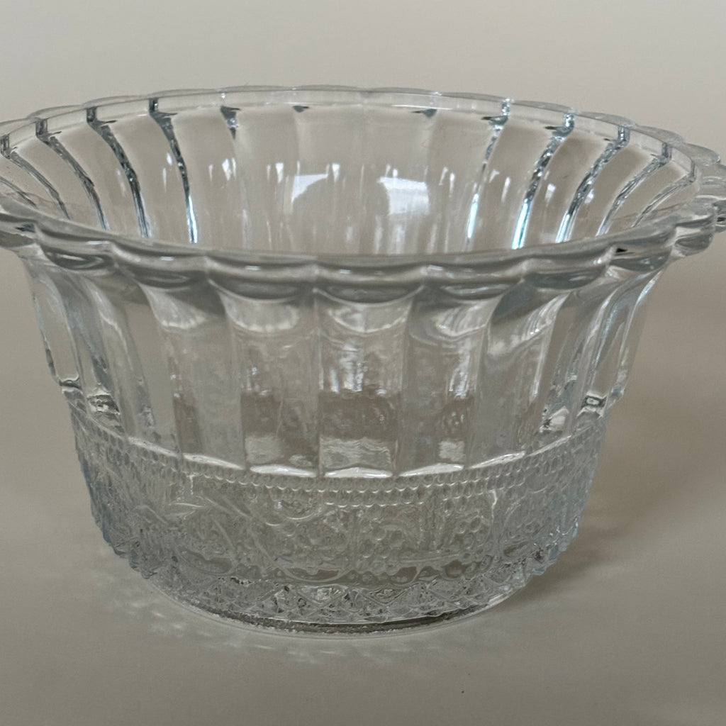 Cuenco De Cristal Tallado Vintage