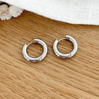 “Stelo” hoop earrings in silver steel-Earrings-instants-plaisirs-Instants Plaisirs | Jewelry
