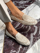 Mocasines Croco Blanco - Lachoix