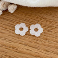 “Mini Flora” acetate flowers-Earrings-instants-plaisirs-White-Instants Plaisirs | Jewelry
