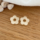 Fleurs "Mini Flora" acétate-Boucles d'oreilles-instants-plaisirs-Beige-Instants Plaisirs | Bijoux