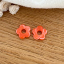 Fleurs "Mini Flora" acétate-Boucles d'oreilles-instants-plaisirs-Orange fluo-Instants Plaisirs | Bijoux