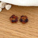 Fleurs "Mini Flora" acétate-Boucles d'oreilles-instants-plaisirs-Marron-Instants Plaisirs | Bijoux