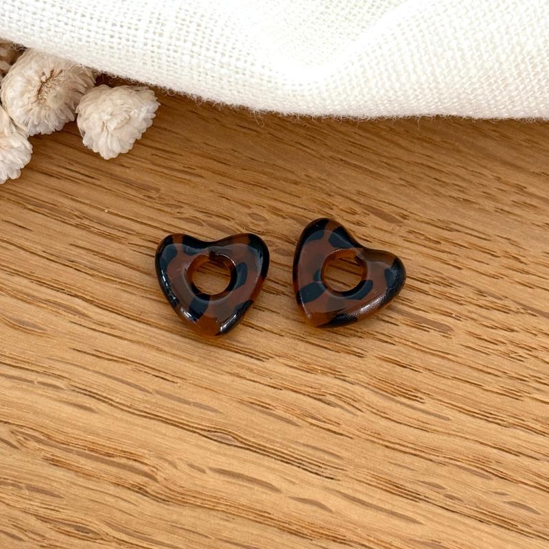 Heart "Lovo" acetate-Earrings-instants-plaisirs-Leopard-Instants Plaisirs | Jewelry