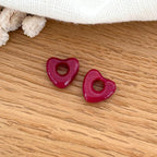 Heart "Lovo" acetate-Earrings-instants-plaisirs-Cerise-Instants Plaisirs | Jewelry