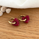 “Lovo” Cherry Steel Hoop Earrings