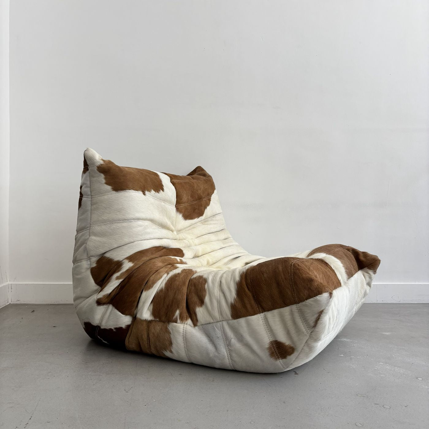 Two-Tone Leather Togo Lounge Chair