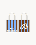 Tote Bag Mind Traveler Bleu Et Marron