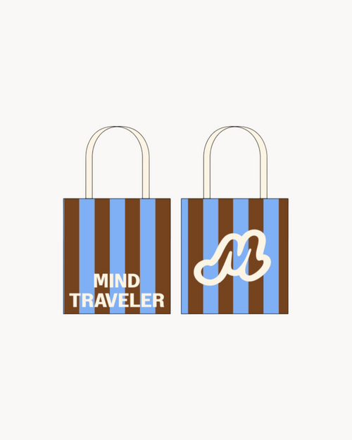 Tote bag Mind Traveler Bleu y Marron