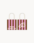Mind Traveler Rose y Marron Tote Bag