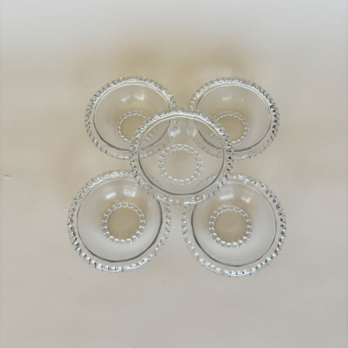 Ensemble De 5 Coupelles En Verre Perlé