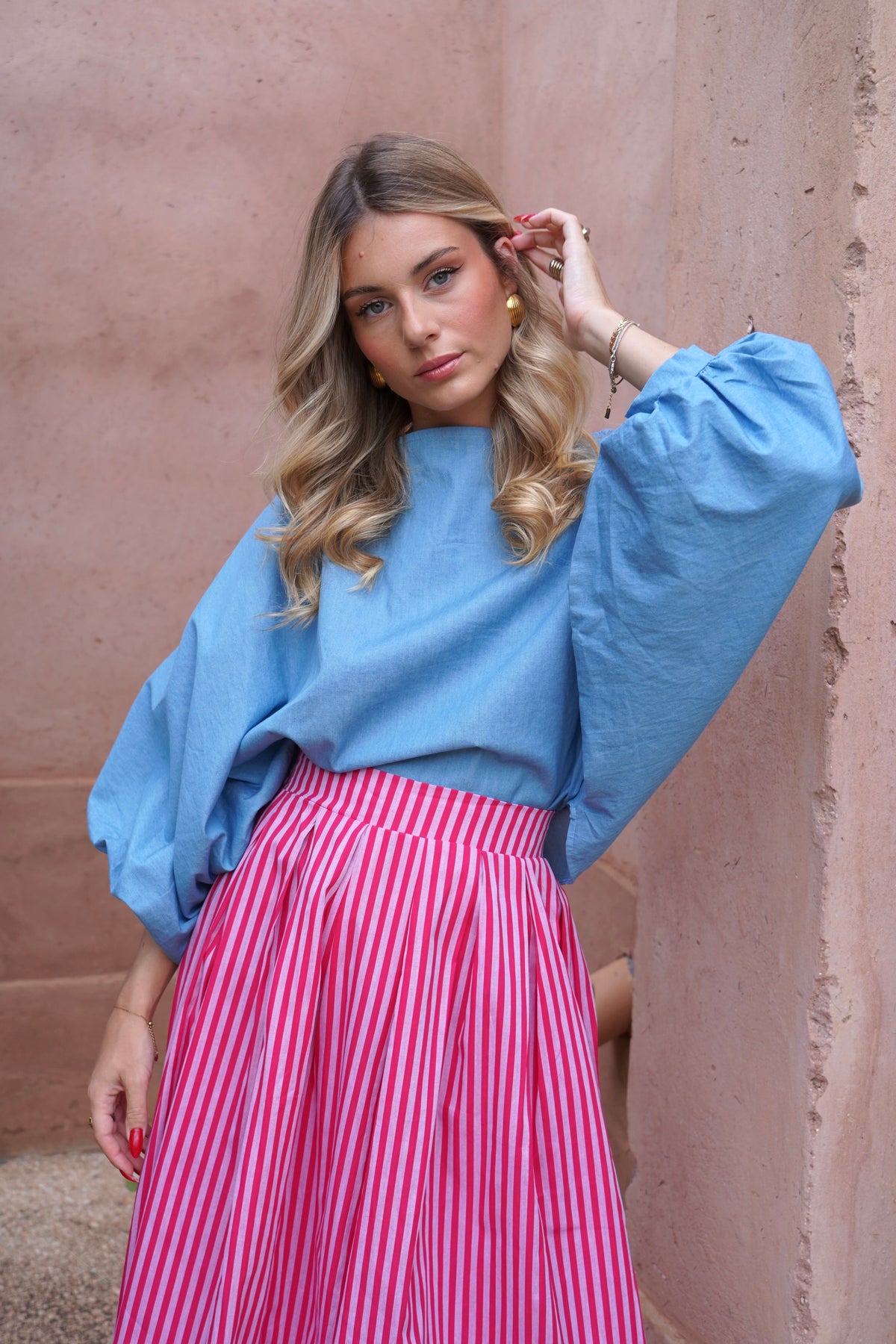 Blouse Sara Lichtblauw