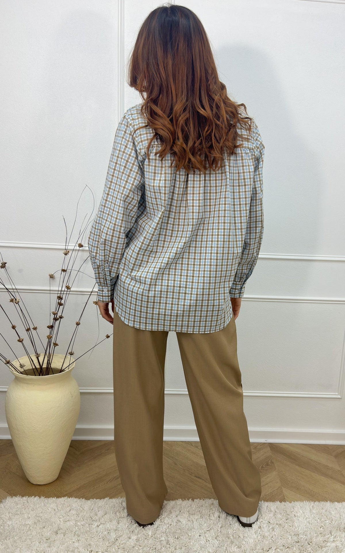 Eliohn Check Shirt - Blue and Beige