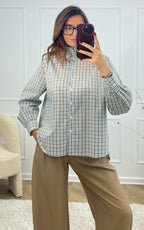 Eliohn Check Shirt - Blue and Beige