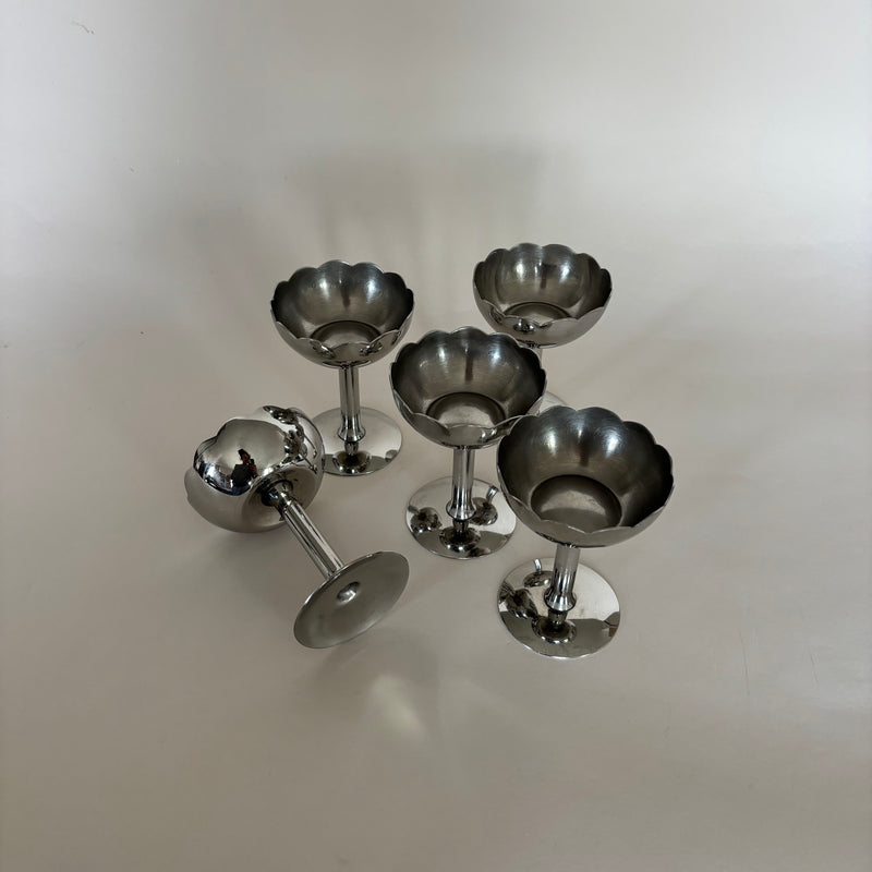 Ensemble De 5 Coupelle Inox Fleur