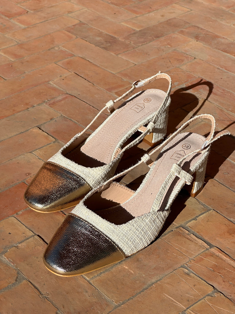 Slingback Gaby - Doré