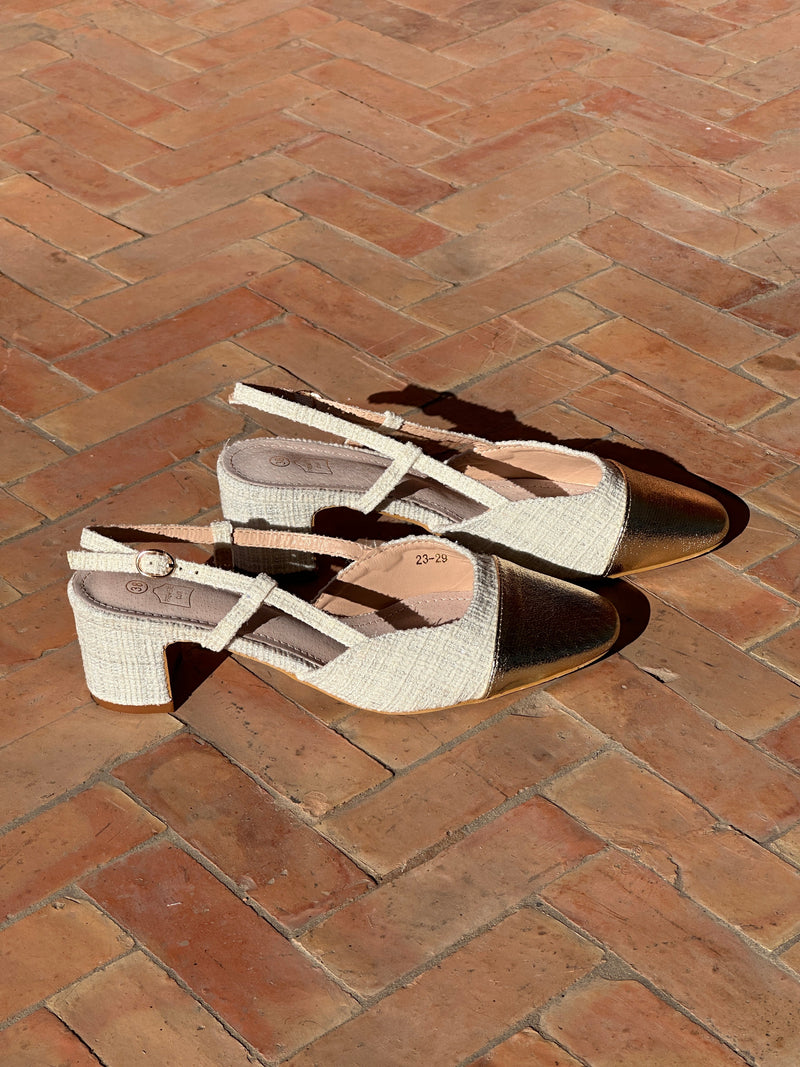 Slingback Gaby - Doré