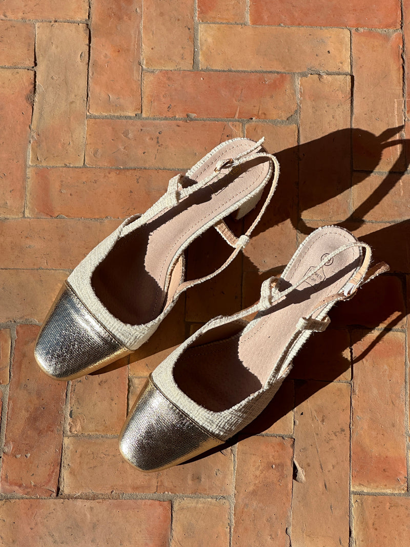 Slingback Gaby - Doré
