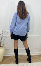 Camicia A Righe Iscandre - Blu