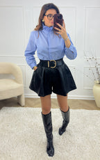 Camicia A Righe Iscandre - Blu