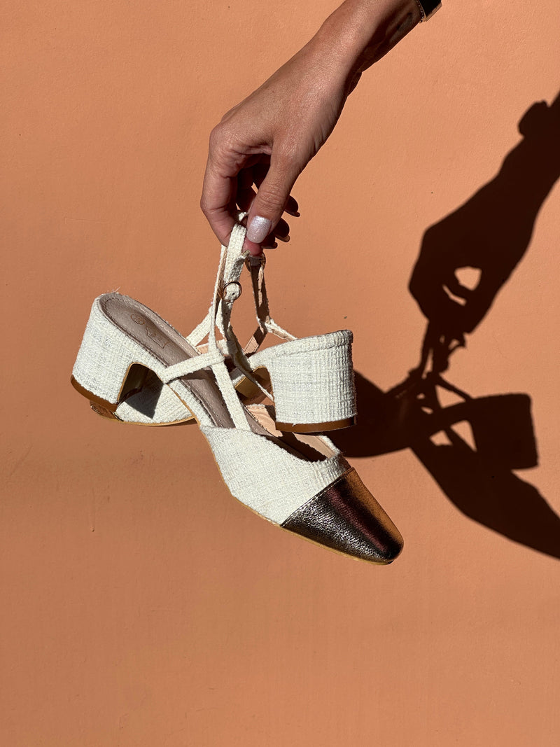 Slingback Gaby - Blanc