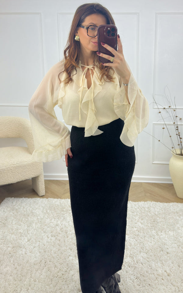 Blusa Strass Aelo - Crudo