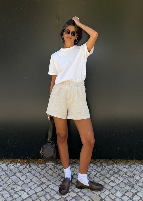Short Hannah Linen - Beige