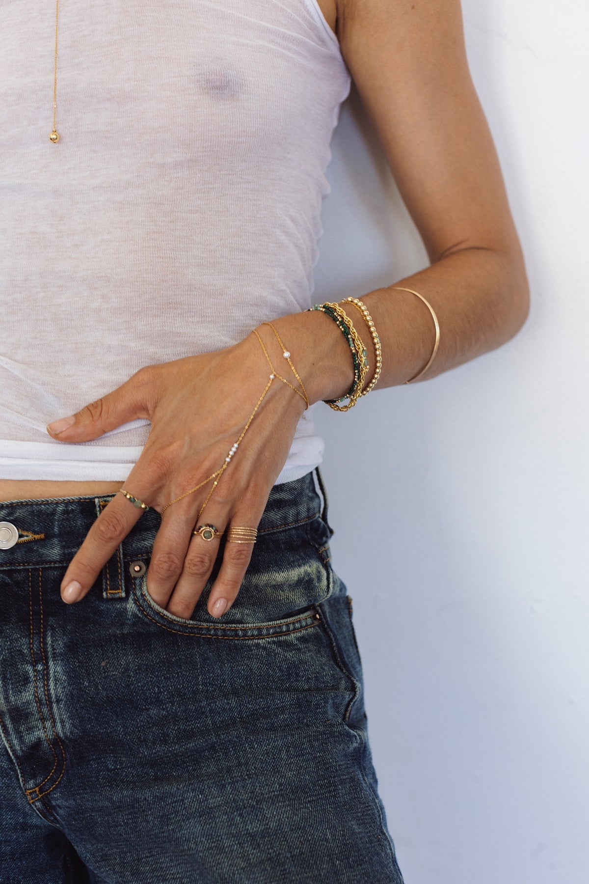 Pulsera De Mano Théa - Perlas Cultivadas
