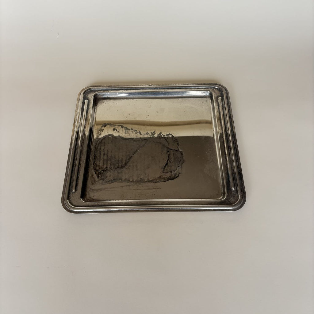 Silver-Plated Metal Tray