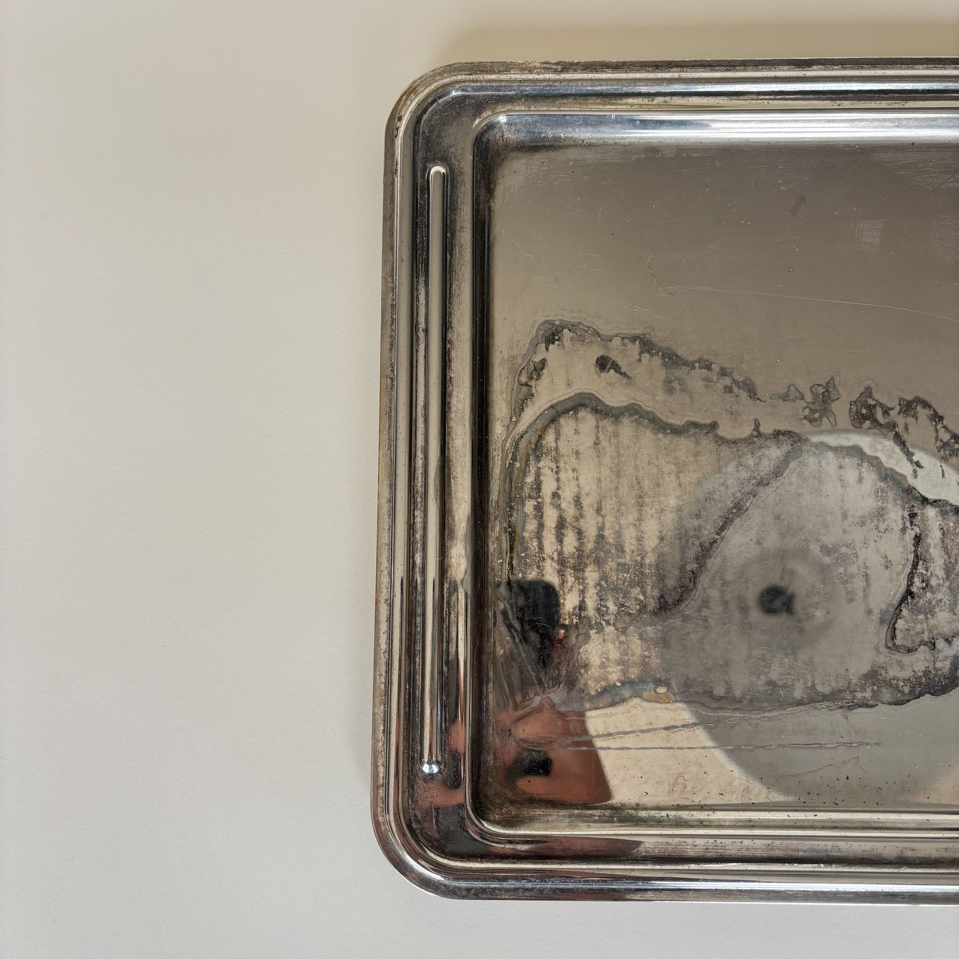 Silver-Plated Metal Tray