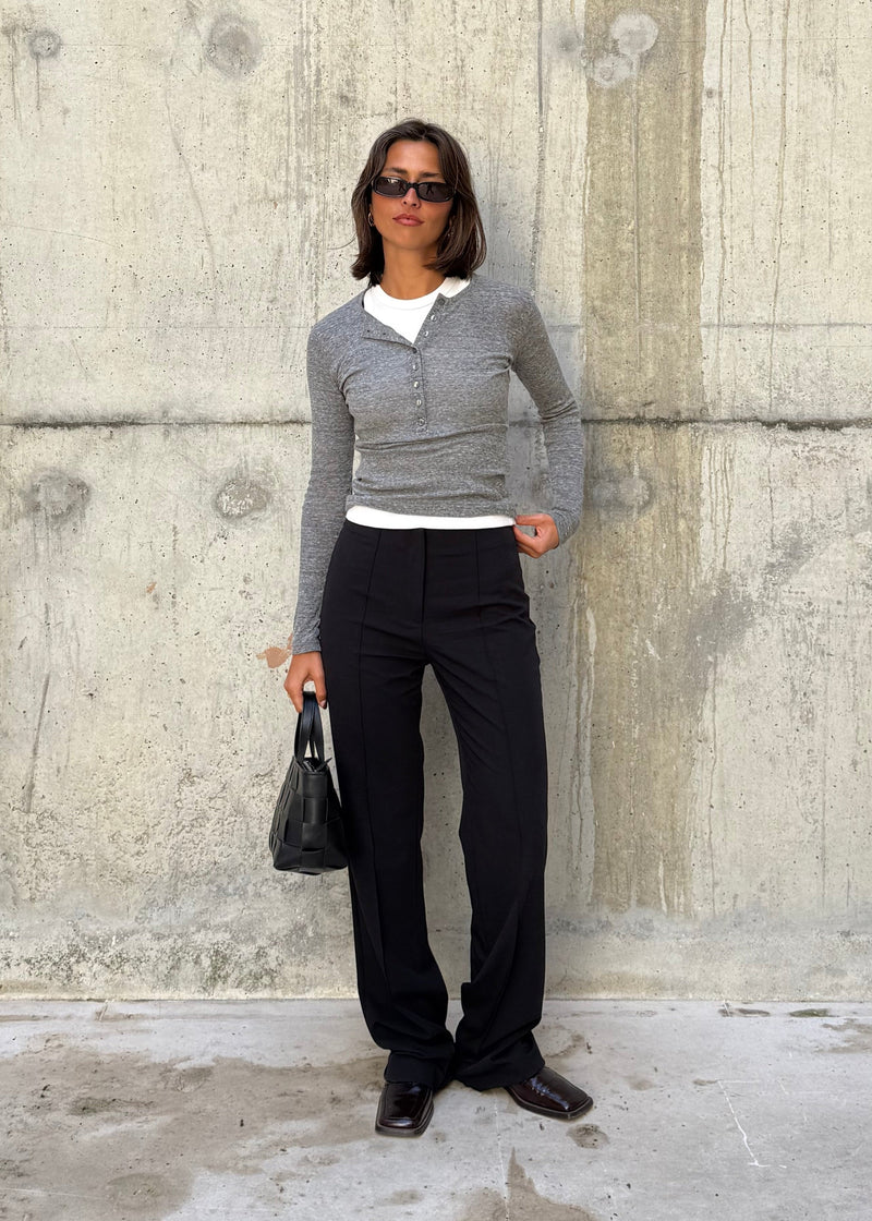 Pull Reese Henley Long Sleeve Débardeur - Grey