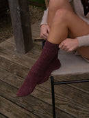 Chaussettes Laine Alpaga - Burgundy