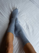 Chaussettes Laine Alpaga - Azur
